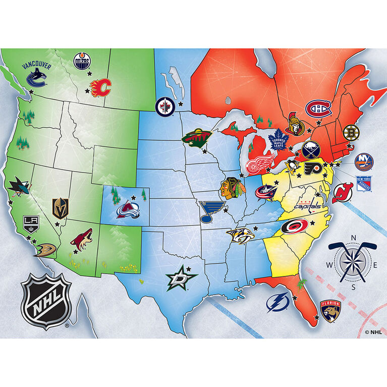Masterpieces NHL Hockey Map 500 Piece Jigsaw Puzzle