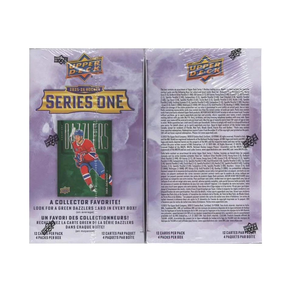 2025-26 Upper Deck Series 1 NHL Hockey Blaster Box