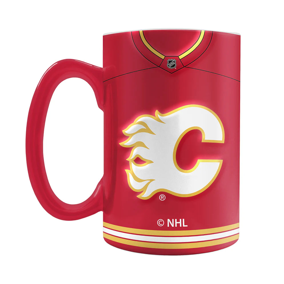 Inglasco Calgary Flames Jersey Style Sculpted Mug (20 oz)