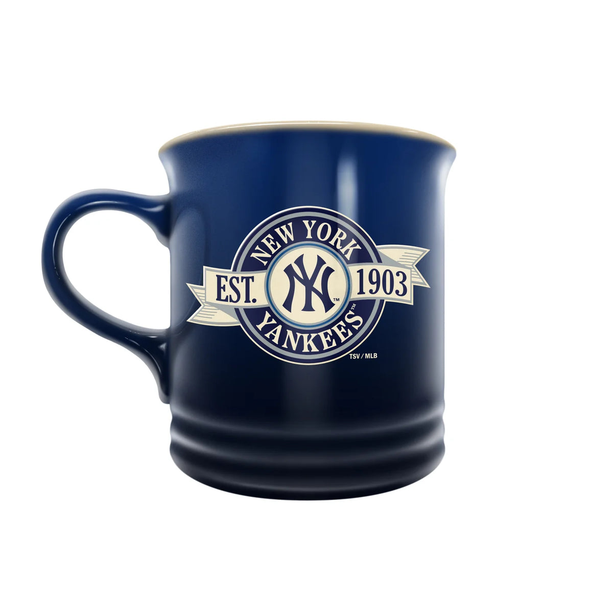 Inglasco MLB New York Yankees 14 oz Stoneware Mug Banner Design