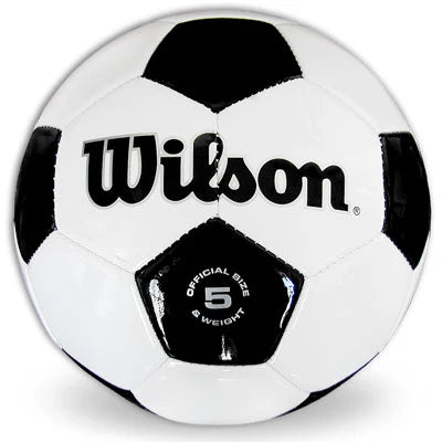 New WILSON Traditional Soccer Ball White/Black
