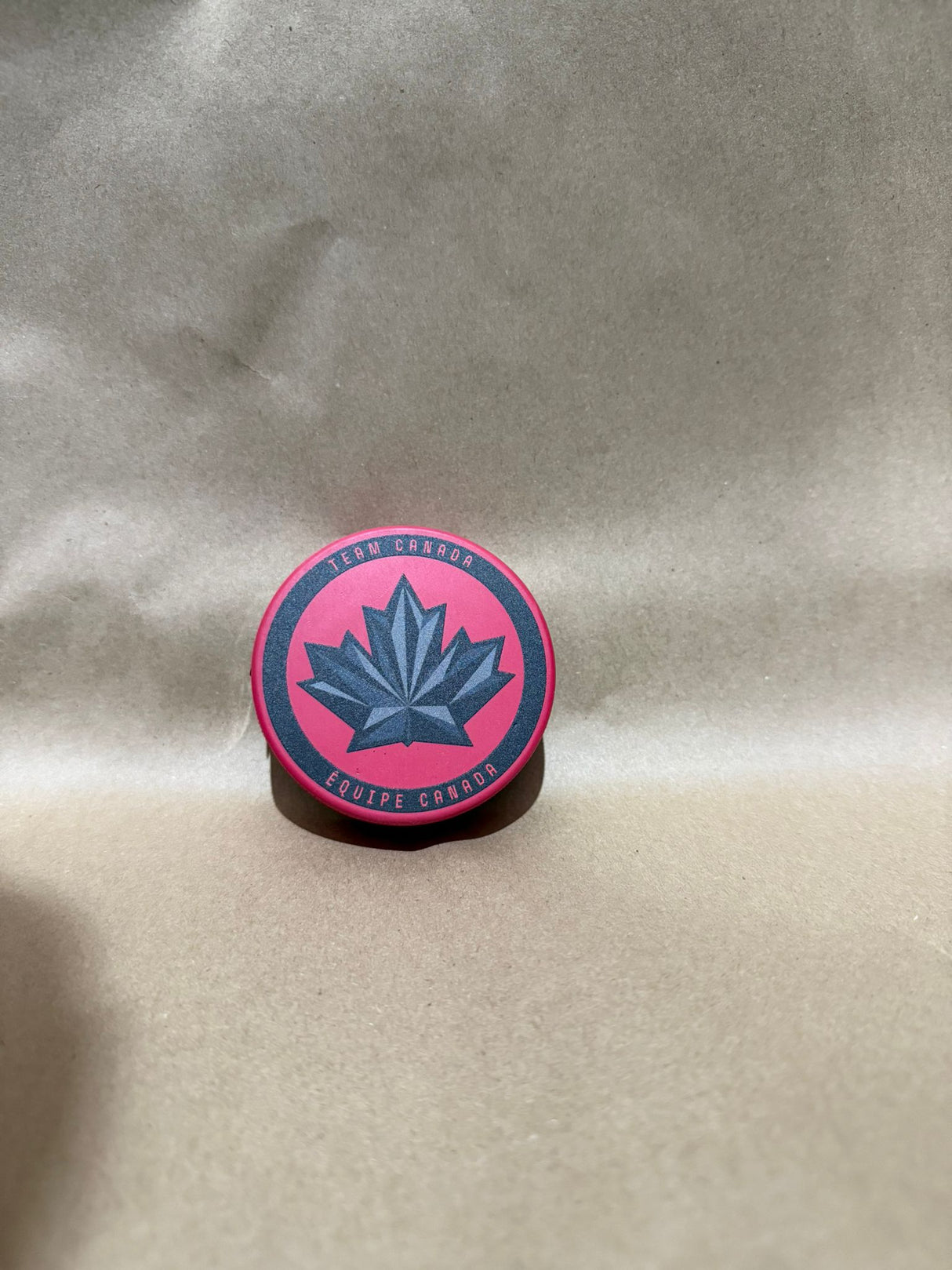 INGLASCO TEAM CANADA RED SOUVENIR PUCK AWAY LOGO