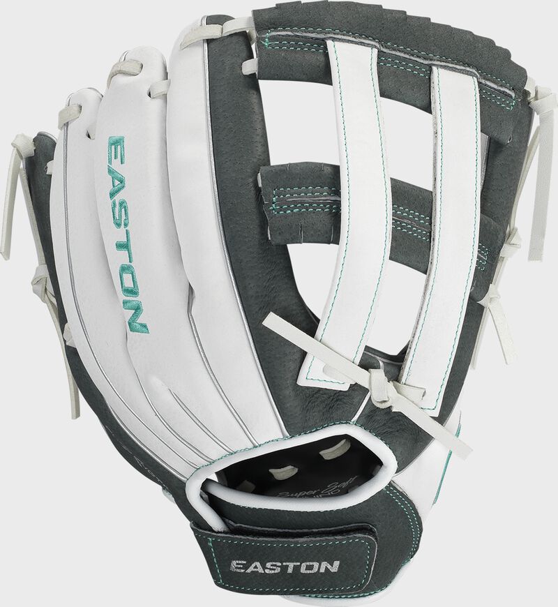 EASTON GHOST FLEX YOUTH SERIES SOFTBALL GLOVE 11" GREY/WHITE/MINT RHT