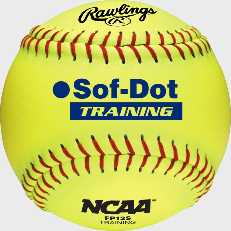 Rawlings FP12S 12" NCAA SOF-DOT Soft Poly-Core Fastpitch Training Ball - Singles