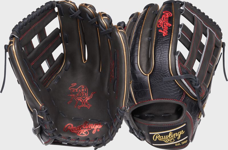 RAWLINGS HEART OF THE HIDE CROC LEATHER OUTFIELD BASEBALL GLOVE 12.75" LHT - PROR3319-6DS
