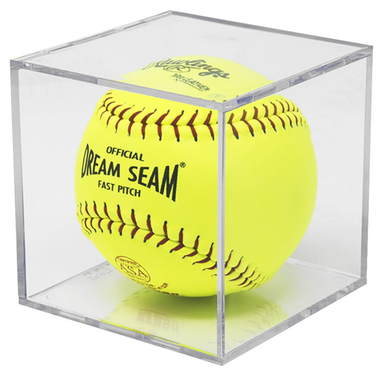 Softball Clear Square Two-Piece Display Case