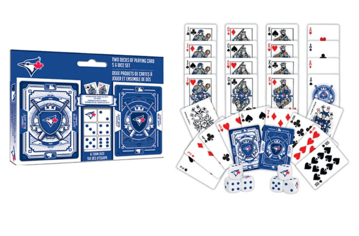 Toronto Blue Jays MLB 2 Pack Cards & Dice Set