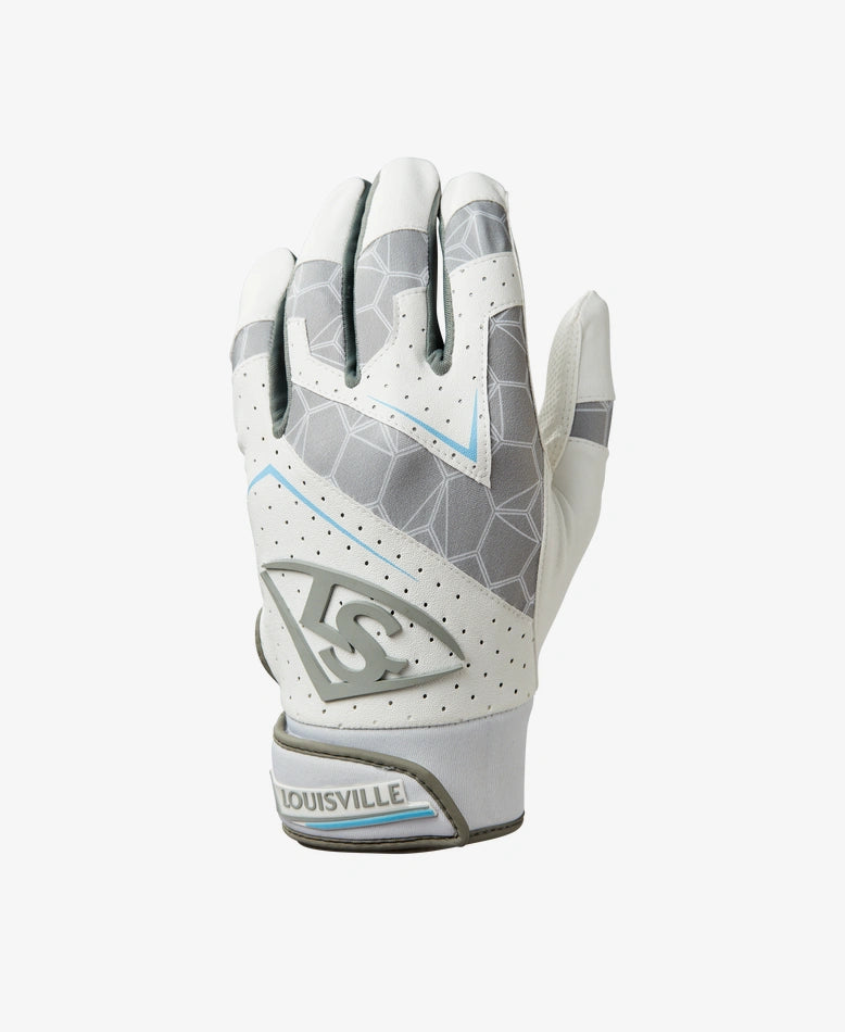 Louisville Slugger Genuine V2 Batting Glove (WHITE/GREY)