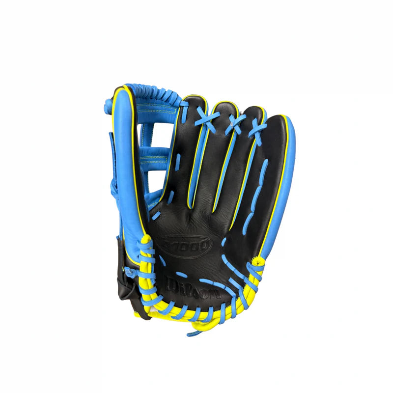Wilson A1000 2026 13” Black/Cool Blue Slowpitch Fielding Glove - WBW10456713
