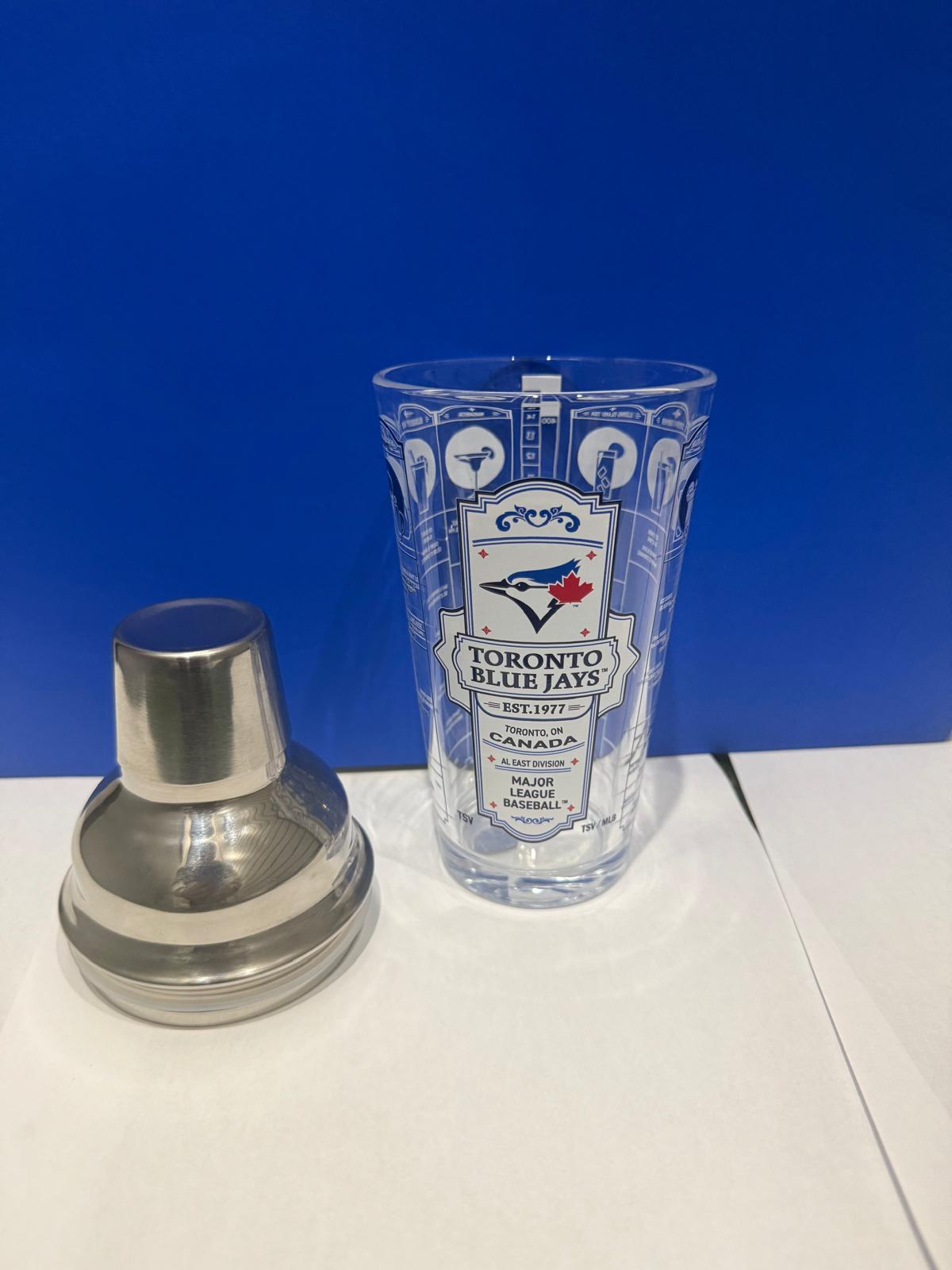 MIXING GLASS 16 OZ CLE MLB TOR B JAYS BARTENDER