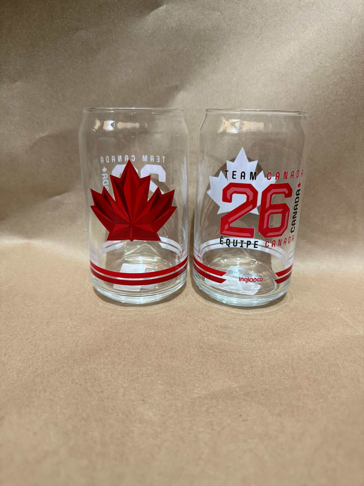 Inglasco 16 oz Can Glass 2026 Canadian Olympics
