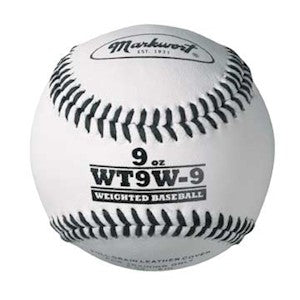 WEIGHTED WHITE LEATHER BASEBALL