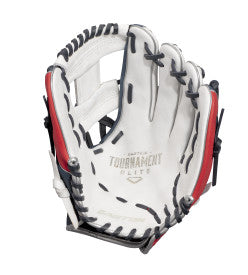 EASTON TOURNAMENT ELITE SERIES BASEBALL GLOVE YOUTH 11 1/2" RHT I-WEB WHITE/NAVY/RED