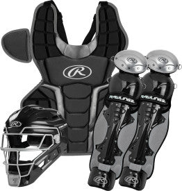 RAWLINGS RENEGADE SERIES CATCHERS SET INTERMEDIATE BLACK/SILVER