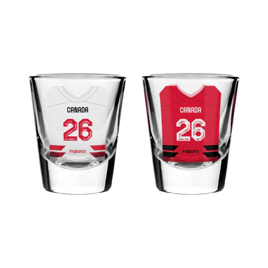 Inglasco Team Canada Olympic 2026 Home/Away Jersey Shot Glass Set