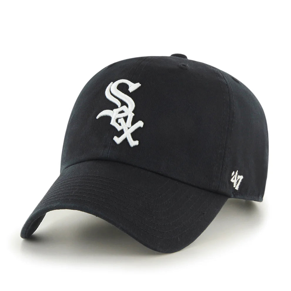 '47 Brand Chicago White Sox Clean Up Black Adjustable Hat
