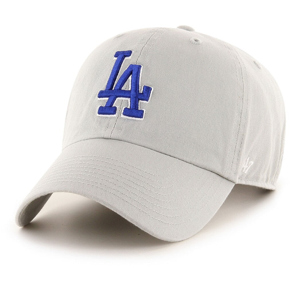 '47 Brand Men's Los Angeles Dodgers Gray Clean Up Adjustable Hat