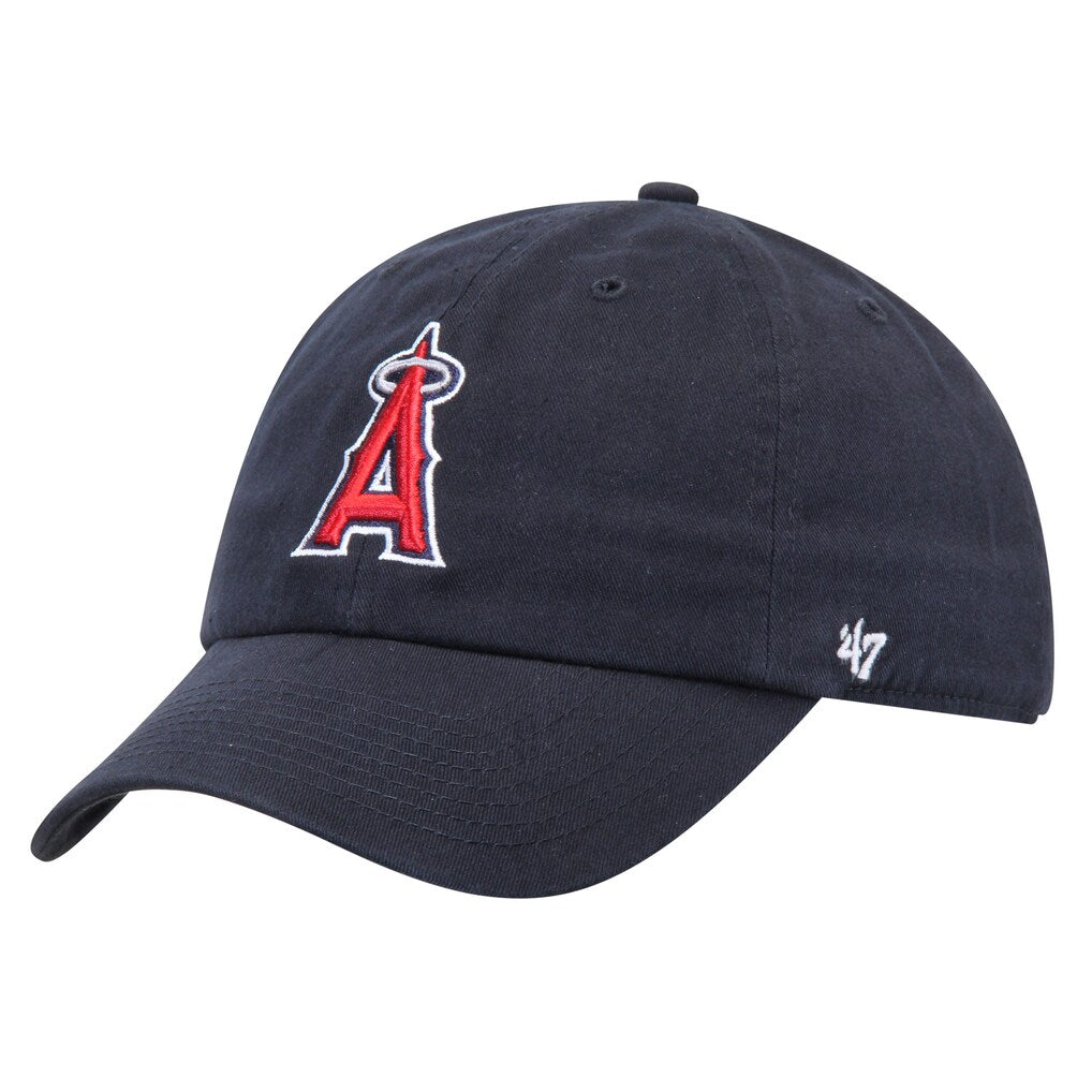 '47 Brand Men's Los Angeles Angels Navy Basic Logo Clean Up Adjustable Hat
