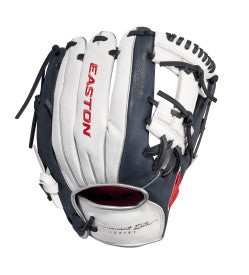 EASTON TOURNAMENT ELITE SERIES BASEBALL GLOVE YOUTH 11 1/2" RHT I-WEB WHITE/NAVY/RED