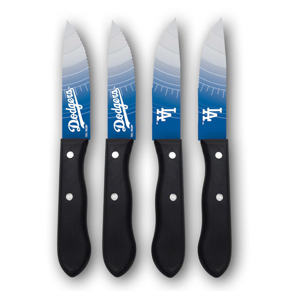 Inglasco Los Angeles Dodgers 4-Piece Stainless Steel Steak Knife Set