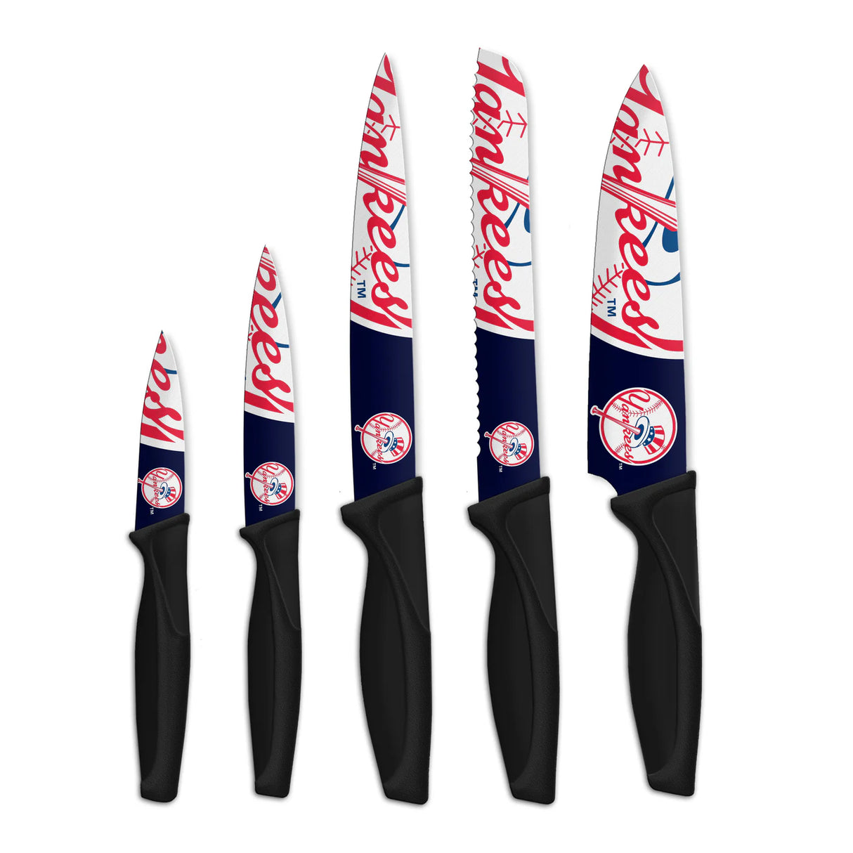 Inglasco MLB New York Yankees 5-pc Kitchen Knives