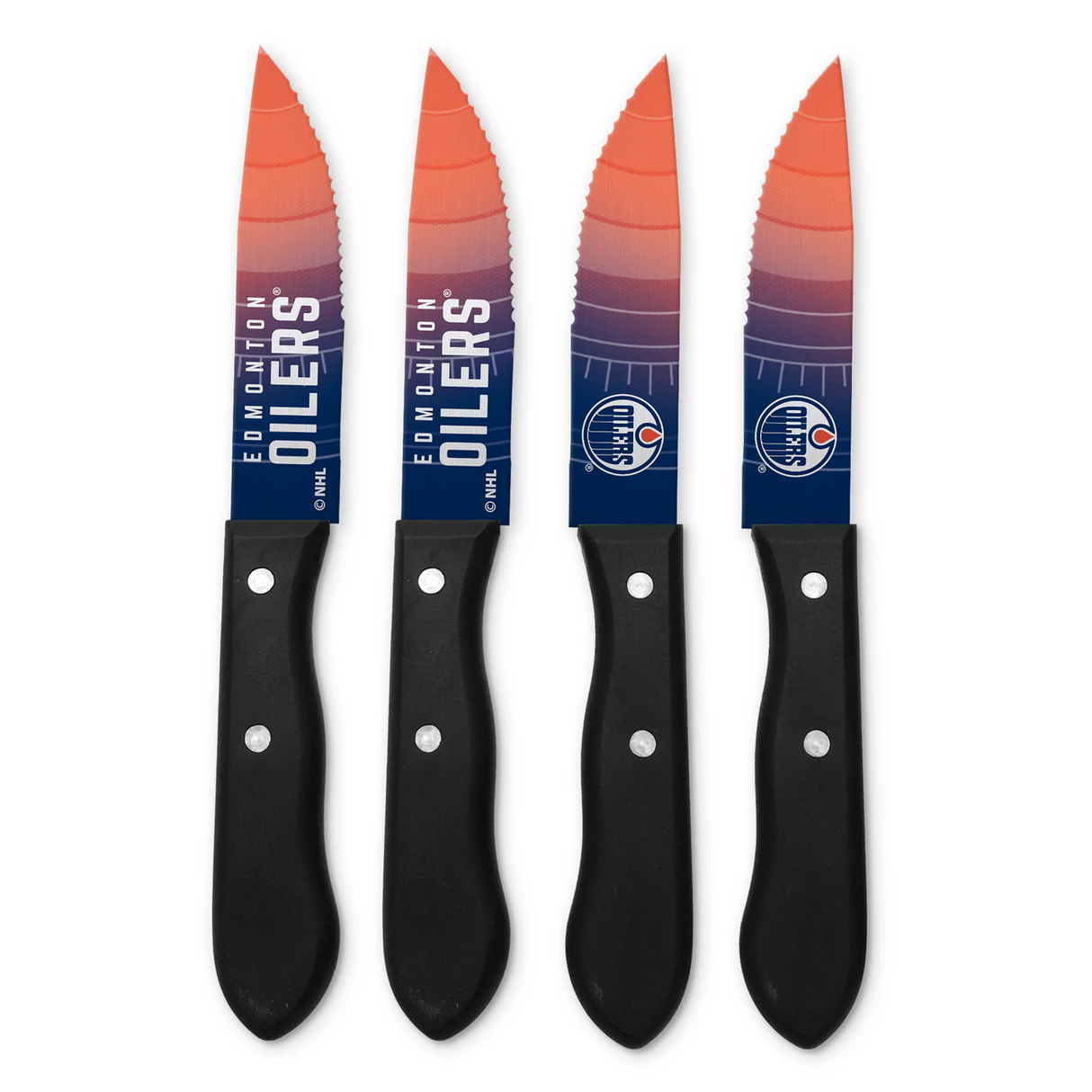 Inglasco NHL 4-pc Edmonton Oilers Steak Knives