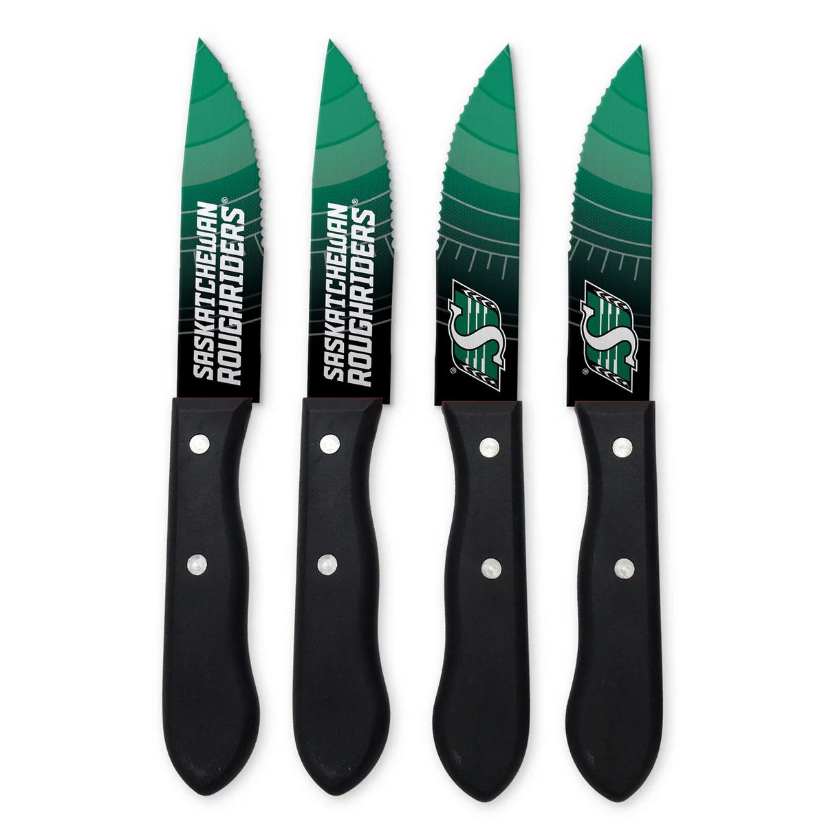 Inglasco CFL Saskatchewan Roughriders 4-pc Steak Knives