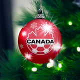 Inglasco Canada Soccer Light-Up Ball Ornament