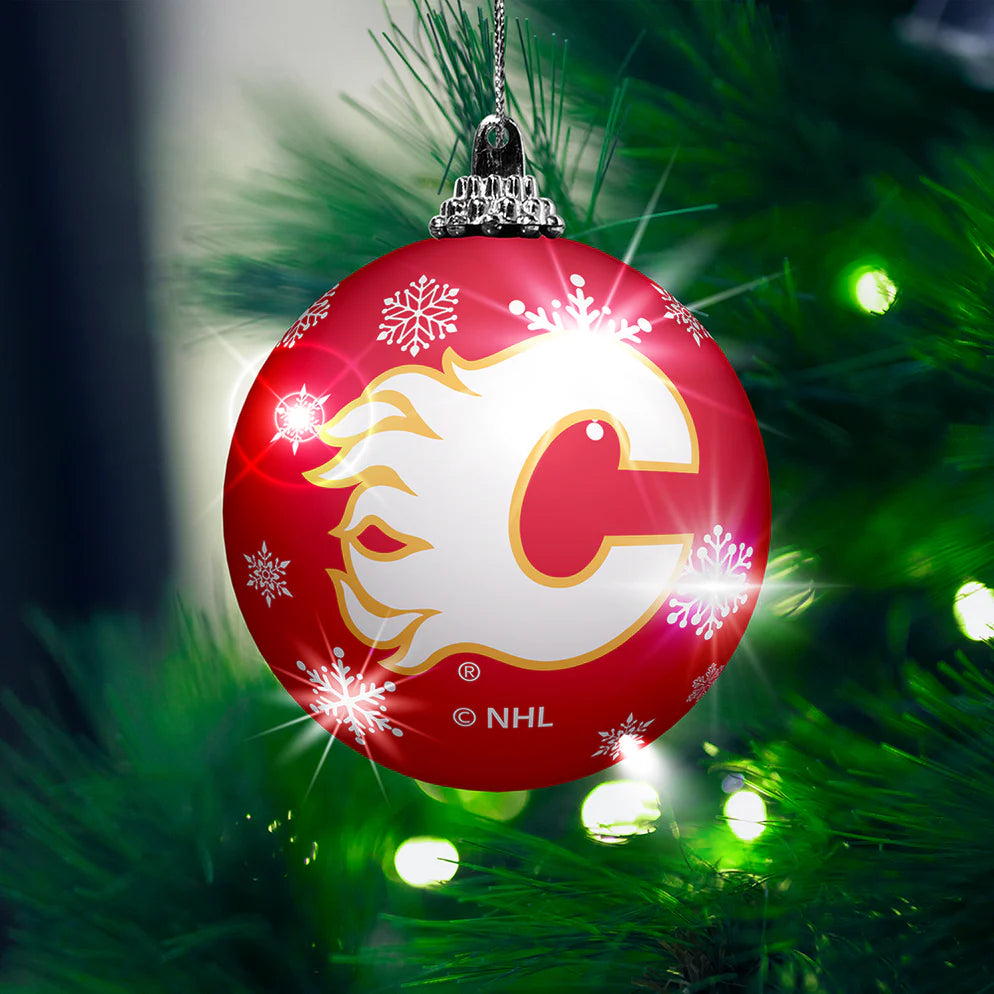 Inglasco NHL Calgary Flames Light-Up Ornament 2-Pack