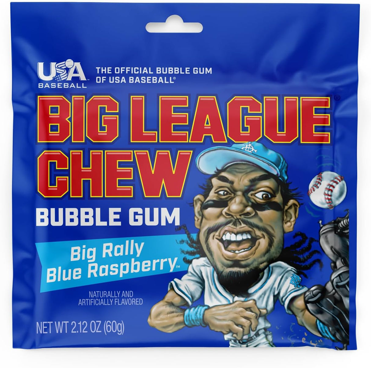 Big League Chew - Blue Raspberry Bubble Gum Flavor