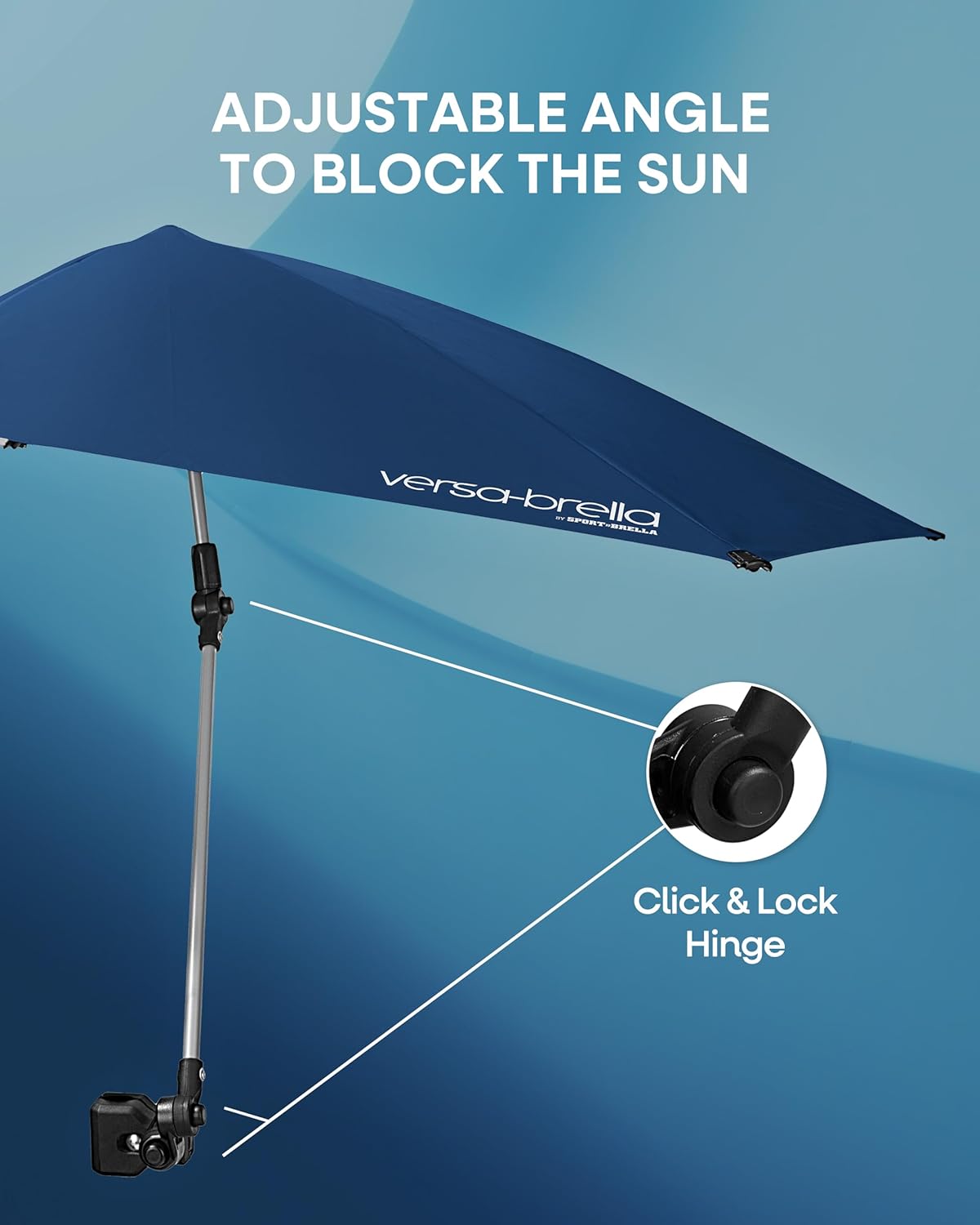 SKLZ Versa-Brella UPF 50+ Personal Sun Shade - Portable Umbrella for Sports & Outdoors