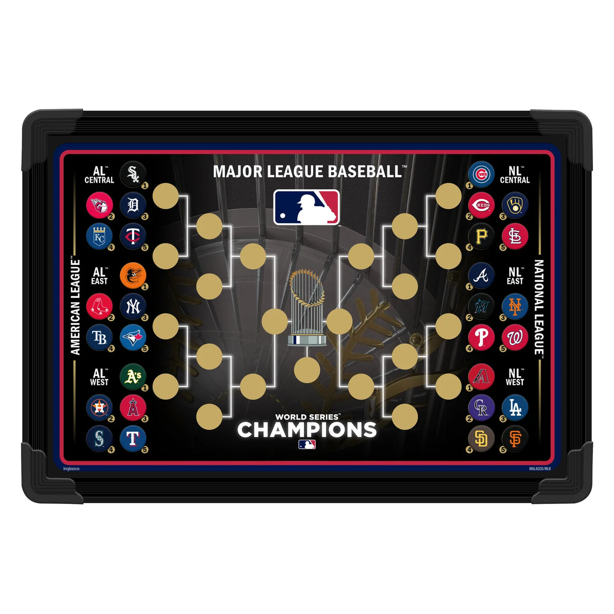 Inglasco MLB Playoffs 2026 Magnetic Standing Board