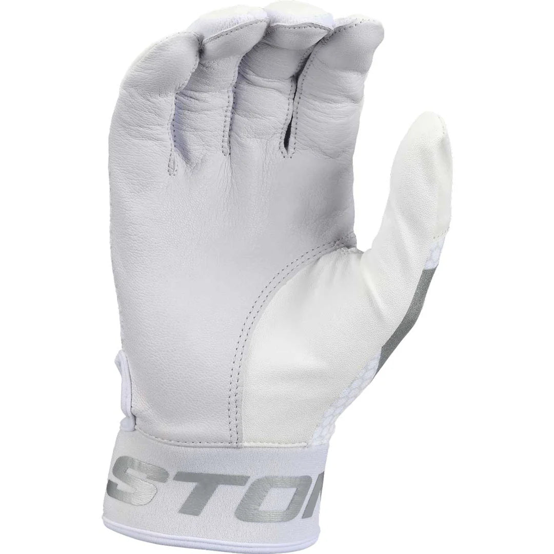 EASTON TBALL MAV GT BASEBALL BATTING GLOVES- WHITE/WHITE