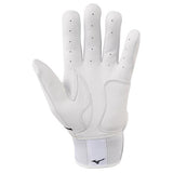 MIZUNO PRO SELECT YOUTH BATTING GLOVES - WHITE