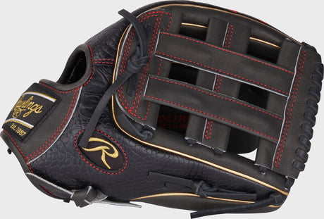 RAWLINGS HEART OF THE HIDE CROC LEATHER OUTFIELD BASEBALL GLOVE 12.75" LHT - PROR3319-6DS