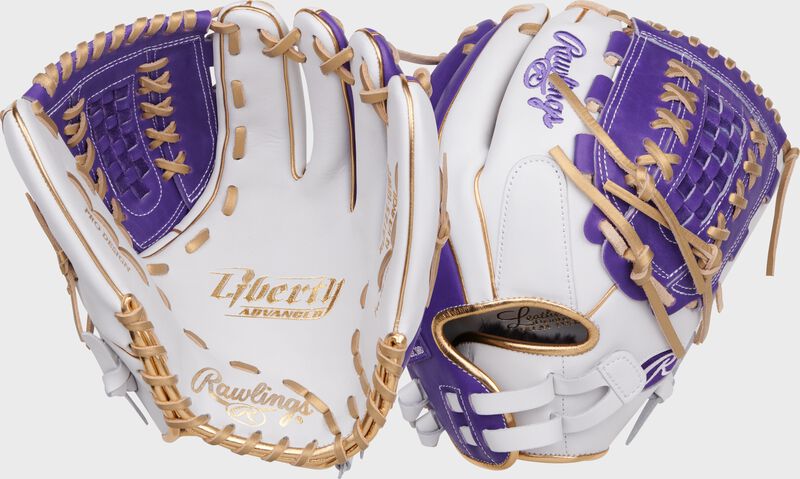 Liberty Advanced Color Series 12.5 in Fastpitch Glove, White/Purple