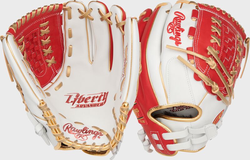 Liberty Advanced Color Series 12.5 in Fastpitch Glove, White/Scarlet RHT