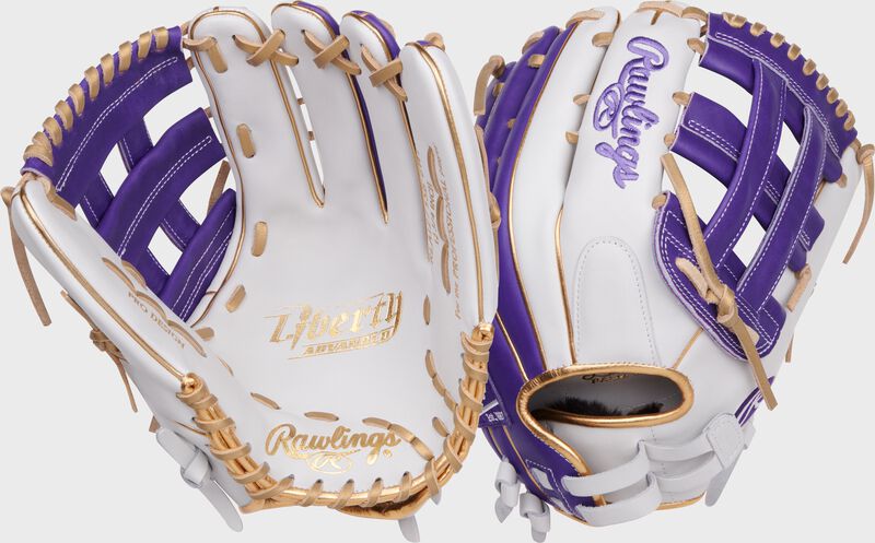 Liberty Advanced Color Series 12.75 in Outfield Glove, White/Purple