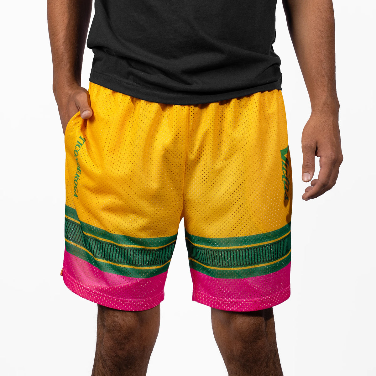 Victus Yellow Mesh Pencil Short - Adult
