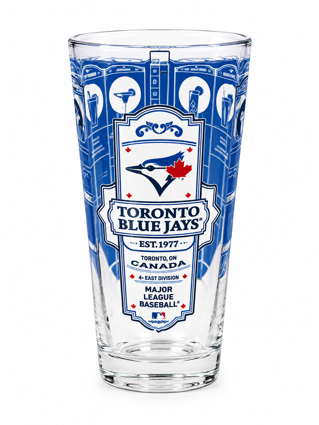 Inglasco Toronto Blue Jays 16oz Bartender Mixing Glass