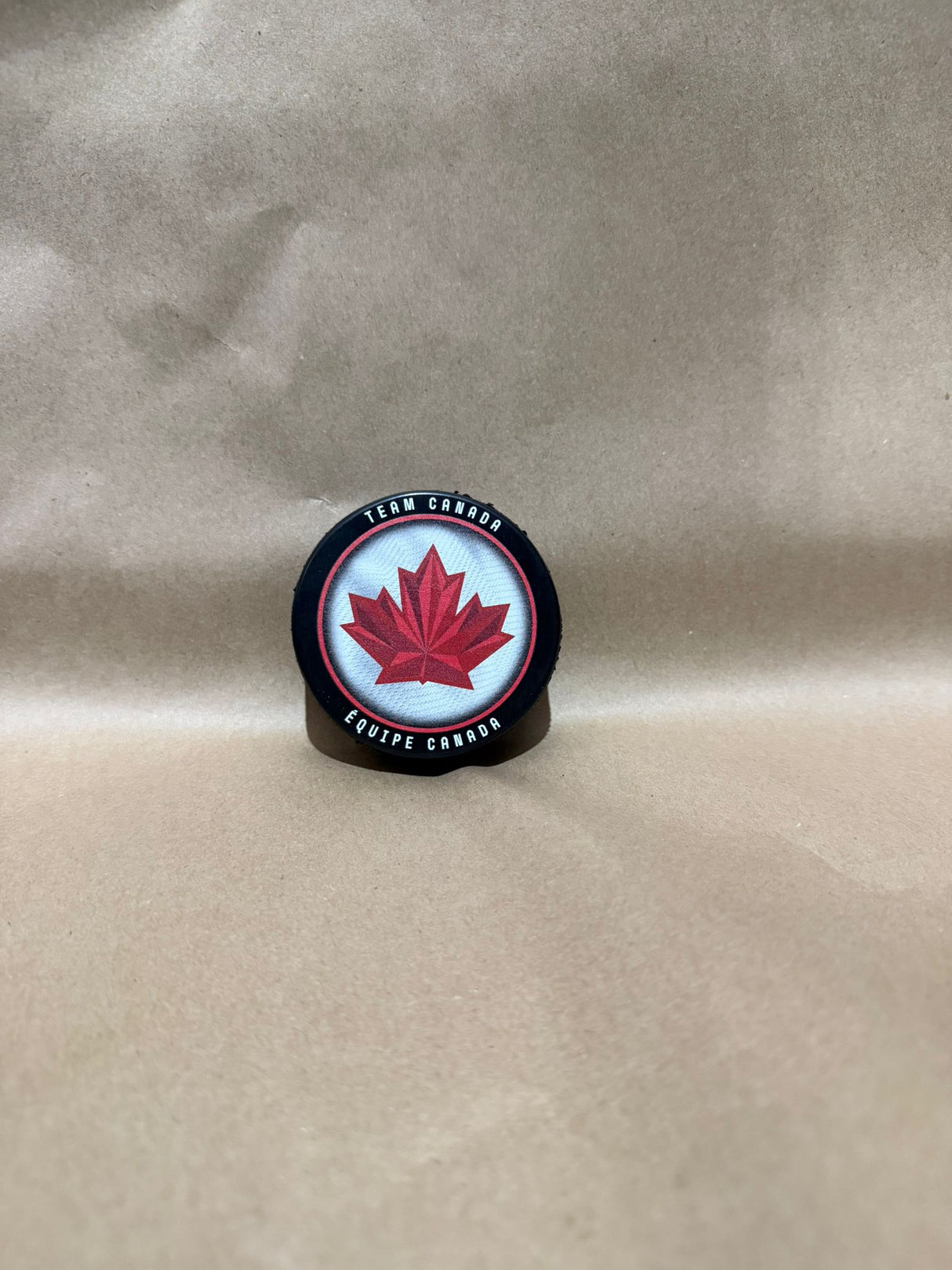 INGLASCO TEAM CANADA HOME MESH SOUVENIR PUCK