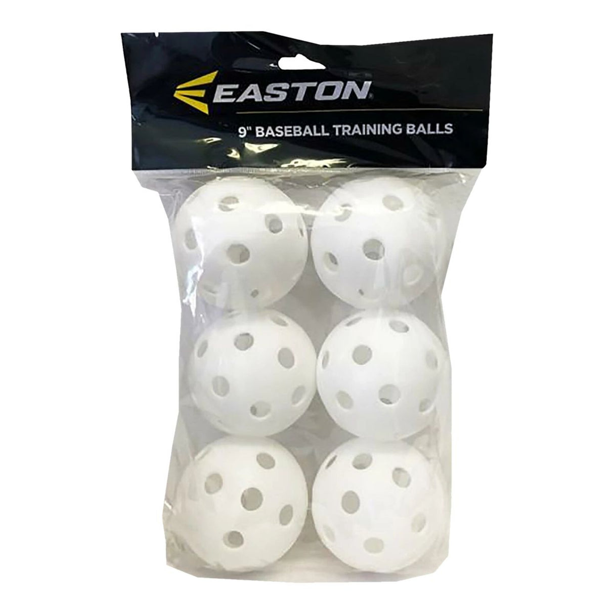 Easton 9" Plastic Training Balls (6 pack white)