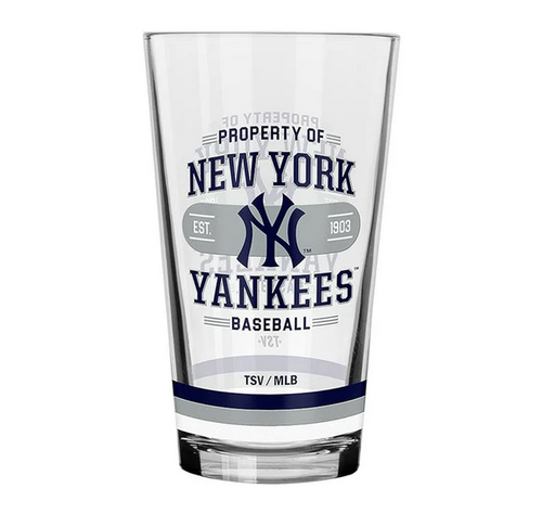 Inglasco MLB Property Of New York Yankees 16oz Mixing Glass Set