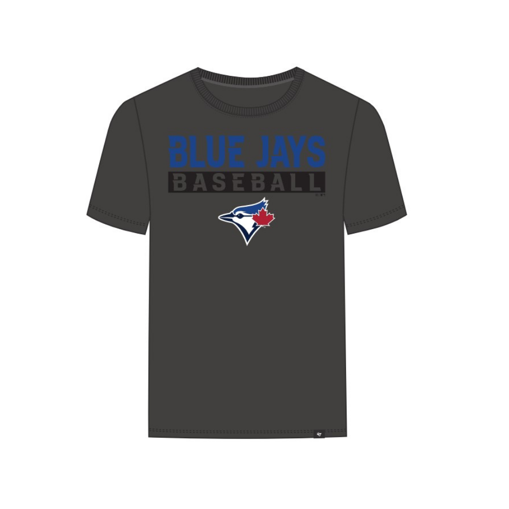 Men’s Toronto Blue Jays ’47 Brand Dark Ops Super Rival Dark Grey T-Shirt
